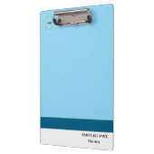 Aangepast logo elegant stoffig blauw wit klembord (Links)