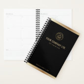 Aangepast logo Elegant Zwart Goud Planner (Display)
