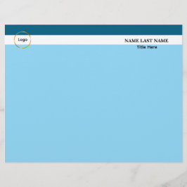 Aangepast logo Elegante Stofblauwe Witte Magneet Briefhoofd