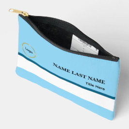 Aangepast logo Elegante Stofblauwe Witte Magneet Etui