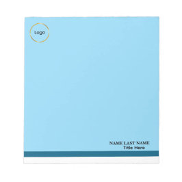 Aangepast logo Elegante Stofblauwe Witte Magneet Notitieblok
