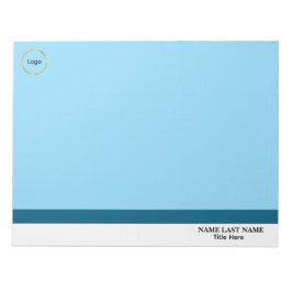 Aangepast logo Elegante Stofblauwe Witte Magneet Notitieblok