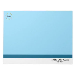 Aangepast logo Elegante Stofblauwe Witte Magneet Notitieblok