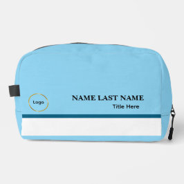 Aangepast logo Elegante Stofblauwe Witte Magneet Toilettasje