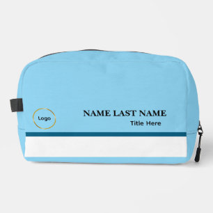 Aangepast logo Elegante Stofblauwe Witte Magneet Toilettasje