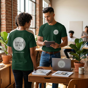 Aangepast logo en bedrijfsnaam Modern minimalistis T-shirt