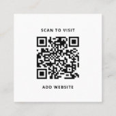 Aangepast Logo En QR Code Vierkante Visitekaartje (Achterkant)