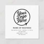 Aangepast Logo En QR Code Vierkante Visitekaartje (Voorkant)