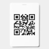 Aangepast logo en QR-code zakelijk gepersonaliseer Badge (Achterkant)