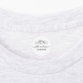 Aangepast logo en script ronde stof kleding  labels (Aangebracht)