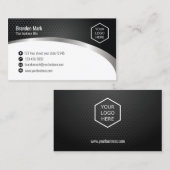 Aangepast Logo en tekst automatisch koolstof Visitekaartje (Voorkant / Achterkant)