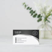 Aangepast Logo en tekst automatisch koolstof Visitekaartje (Staand voorkant)