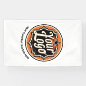 Aangepast Logo en Tekst Bedrijf Spandoek (Horizontaal)