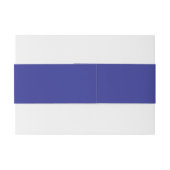 Aangepast logo en tekst blauw uitnodigingen wikkel (Achterkant Voorbeeld)