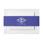 Aangepast logo en tekst blauw uitnodigingen wikkel (Voorkant Voorbeeld)