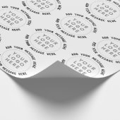 Aangepast logo en tekst  cadeaupapier (Hoek)