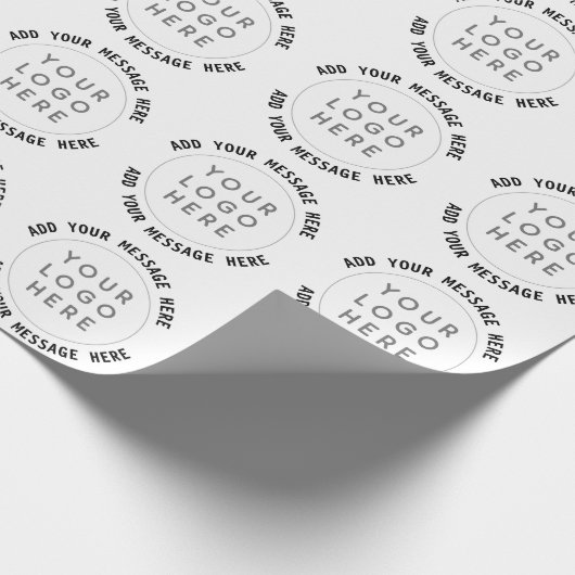 Aangepast logo en tekst  cadeaupapier (Hoek)