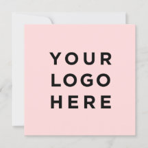 Aangepast logo en tekst modern vierkant uitnodigin