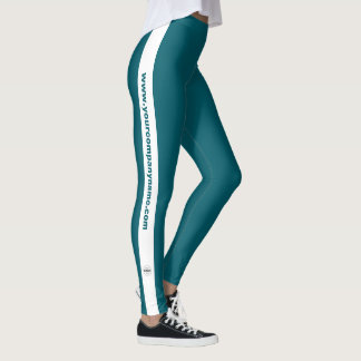 Aangepast logo en tekst promotioneel turquoise en  leggings