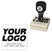 Aangepast logo en tekst rubberstempel (Gestempeld)