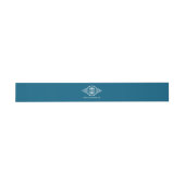 Aangepast logo en tekst turquoise uitnodigingen wikkel (Vlak)