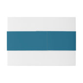 Aangepast logo en tekst turquoise uitnodigingen wikkel (Achterkant Voorbeeld)