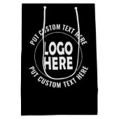 Aangepast logo en tekst zakelijk promotie middel g medium cadeauzakje (Achterkant)