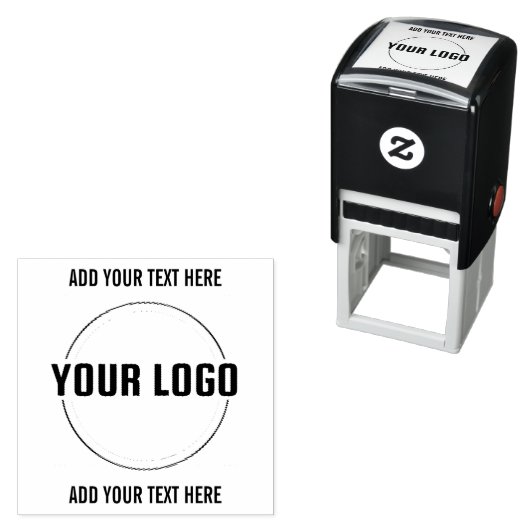 Aangepast logo en tekst  zelfinktende stempel (In situ)