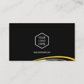 Aangepast logo en tekstgeel automatisch Visitekaar Visitekaartje (Achterkant)