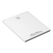 Aangepast logo- en tekstnaamadres notitieblok (Schuin)