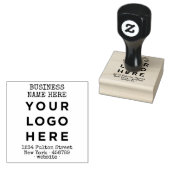 Aangepast Logo- en tekstretouradres Rubberstempel (Gestempeld)