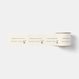 Aangepast logo-etiket voor handgemaakte artikelen grosgrain lint