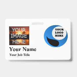 Aangepast logo foto badge naamlabel