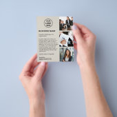 Aangepast logo foto QR modern zakelijk bedrijf Flyer (Hand)