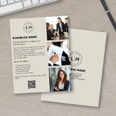 Aangepast logo foto QR professioneel bedrijf Flyer