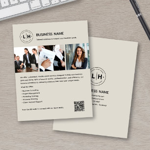 Aangepast logo foto QR professioneel bedrijf Flyer