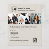 Aangepast logo foto QR professioneel bedrijf Flyer (Voorkant)
