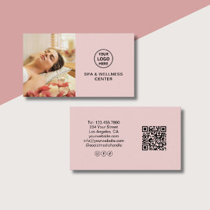 Aangepast logo foto QR Roze Spa Wellness Center Visitekaartje