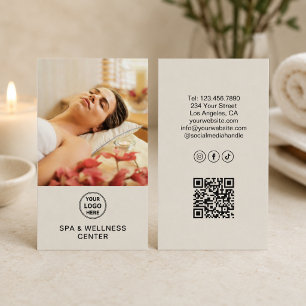 Aangepast logo foto QR Spa Wellnesscentrum Visitekaartje