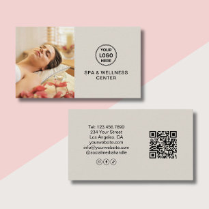 Aangepast logo foto QR Spa Wellnesscentrum Visitekaartje