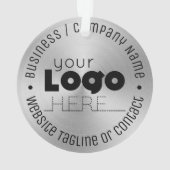 Aangepast Logo geborsteld zilver Acrylkerstboom Ornament (achterkant)