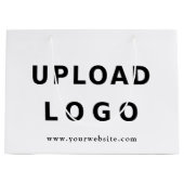 Aangepast logo gepersonaliseerd zakelijk modern groot cadeauzakje (Voorkant)