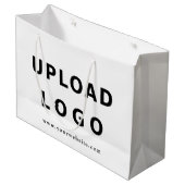 Aangepast logo gepersonaliseerd zakelijk modern groot cadeauzakje (Voorkant Gekanteld)