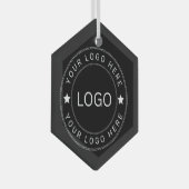 Aangepast logo glas ornament (Voorkant Rechts)
