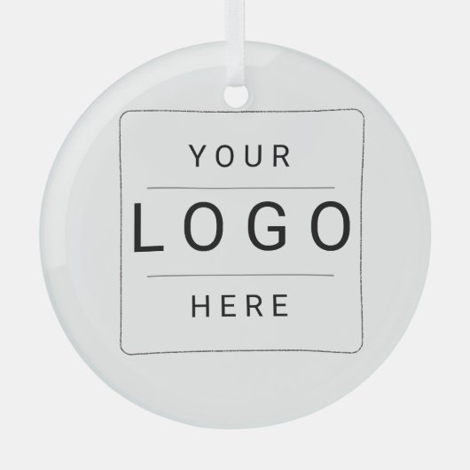 Aangepast logo glas ornament (Voorkant)