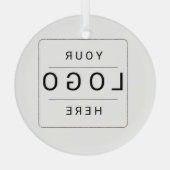 Aangepast logo glas ornament (Achterkant)