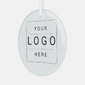 Aangepast logo glas ornament (Voorkant links)