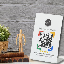 Aangepast logo Google Review QR Code Sokkelbord Reclamebord Met Voetstuk