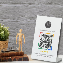 Aangepast logo Google Review QR Code Sokkelbord Reclamebord Met Voetstuk
