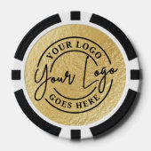 Aangepast Logo Goud Poker Chips (Voorkant)
